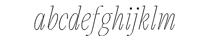 VictorNarrow 15HairlineItalic FONT