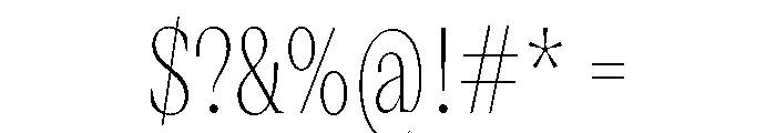 VictorNarrow 20Thin Font OTHER CHARS