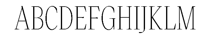 VictorNarrow 20Thin Font UPPERCASE