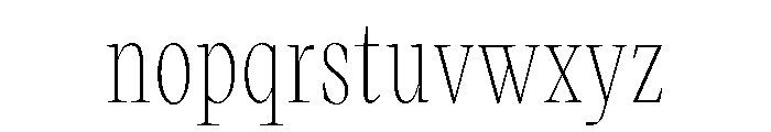 VictorNarrow 20Thin Font LOWERCASE