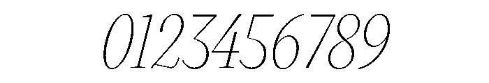 VictorNarrow 25ThinItalic Font OTHER CHARS