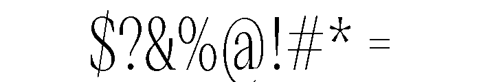 VictorNarrow 30Light Font OTHER CHARS