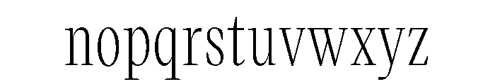 VictorNarrow 30Light Font LOWERCASE