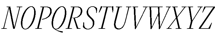 VictorNarrow 35LightItalic Font UPPERCASE