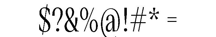 VictorNarrow 40Regular Font OTHER CHARS