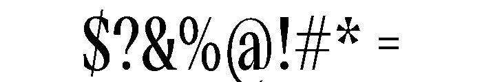 VictorNarrow 50Medium Font OTHER CHARS