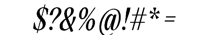 VictorNarrow 55MediumItalic Font OTHER CHARS