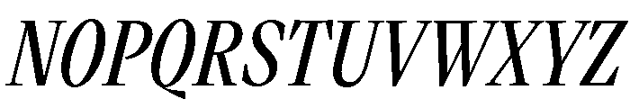 VictorNarrow 55MediumItalic Font UPPERCASE