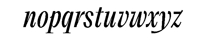 VictorNarrow 55MediumItalic Font LOWERCASE