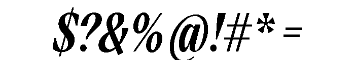 VictorNarrow 65SemiboldItalic Font OTHER CHARS