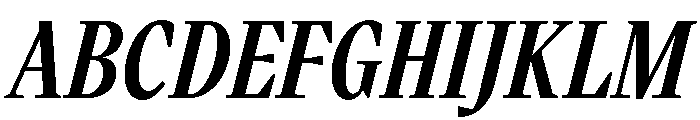 VictorNarrow 65SemiboldItalic Font UPPERCASE