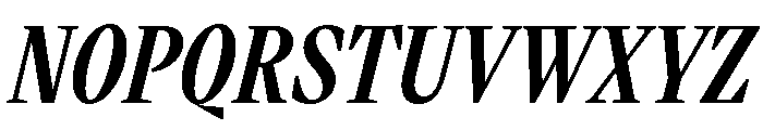 VictorNarrow 65SemiboldItalic Font UPPERCASE