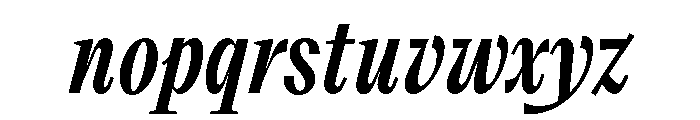 VictorNarrow 65SemiboldItalic Font LOWERCASE