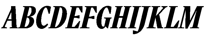 VictorNarrow 75BoldItalic Font UPPERCASE