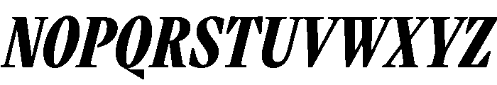 VictorNarrow 75BoldItalic Font UPPERCASE