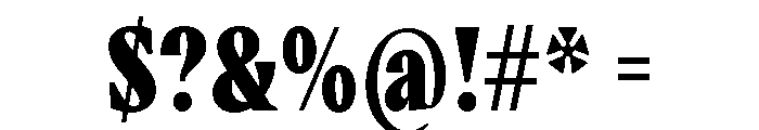 VictorNarrow 80Black Font OTHER CHARS