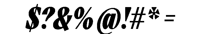 VictorNarrow 85BlackItalic Font OTHER CHARS