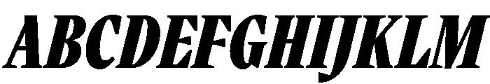 VictorNarrow 85BlackItalic Font UPPERCASE