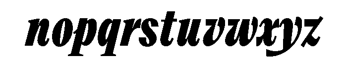 VictorNarrow 85BlackItalic Font LOWERCASE