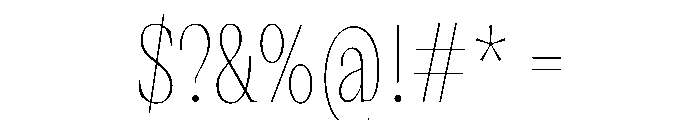 VictorNarrow Hairline Instance Font OTHER CHARS