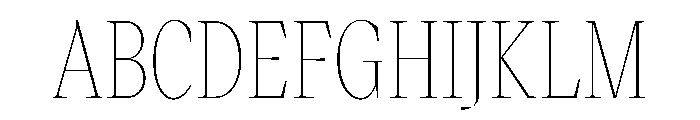 VictorNarrow Hairline Instance Font UPPERCASE