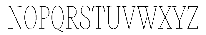 VictorNarrow Hairline Instance Font UPPERCASE