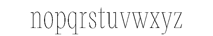 VictorNarrow Hairline Instance Font LOWERCASE