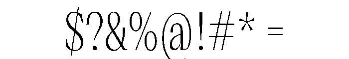 VictorNarrow Light Instance Font OTHER CHARS