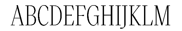 VictorNarrow Light Instance Font UPPERCASE