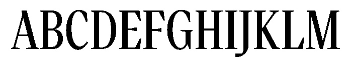 VictorNarrow Medium Instance Font UPPERCASE