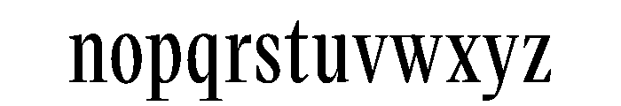 VictorNarrow Medium Instance Font LOWERCASE