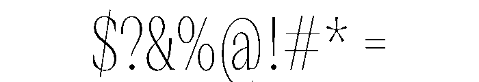 VictorNarrow Thin Instance Font OTHER CHARS