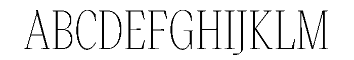 VictorNarrow Thin Instance Font UPPERCASE