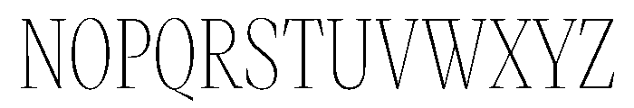 VictorNarrow Thin Instance Font UPPERCASE