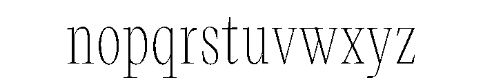 VictorNarrow Thin Instance Font LOWERCASE