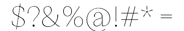 VictorSerif 10Hairline Font OTHER CHARS