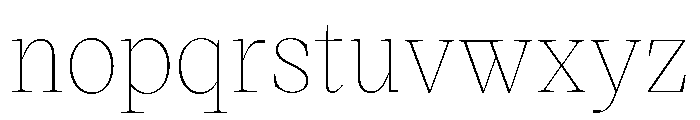 VictorSerif 10Hairline Font LOWERCASE