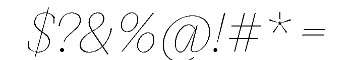 VictorSerif 15HairlineItalic Font OTHER CHARS