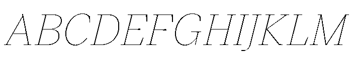 VictorSerif 15HairlineItalic Font UPPERCASE