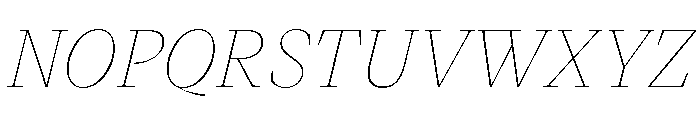 VictorSerif 15HairlineItalic Font UPPERCASE