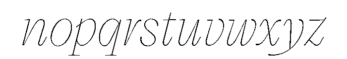 VictorSerif 15HairlineItalic Font LOWERCASE