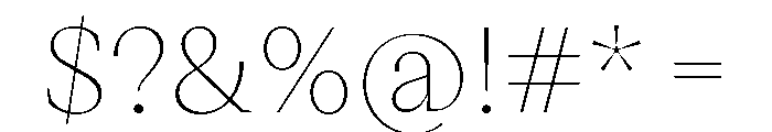 VictorSerif 20Thin Font OTHER CHARS