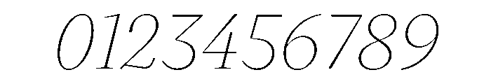 VictorSerif 25ThinItalic Font OTHER CHARS