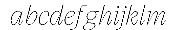 VictorSerif 25ThinItalic FONT