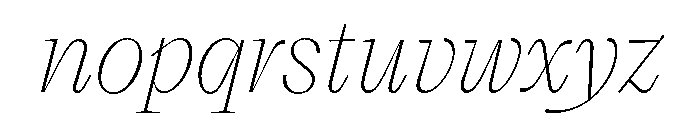 VictorSerif 25ThinItalic Font LOWERCASE
