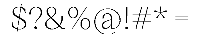 VictorSerif 30Light Font OTHER CHARS