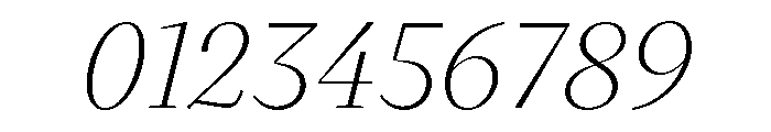 VictorSerif 35LightItalic Font OTHER CHARS