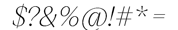 VictorSerif 35LightItalic Font OTHER CHARS