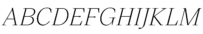 VictorSerif 35LightItalic Font UPPERCASE