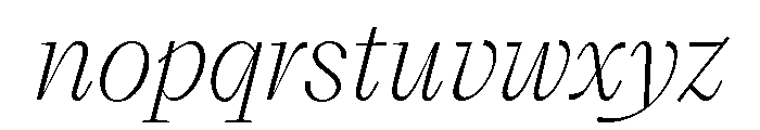 VictorSerif 35LightItalic Font LOWERCASE
